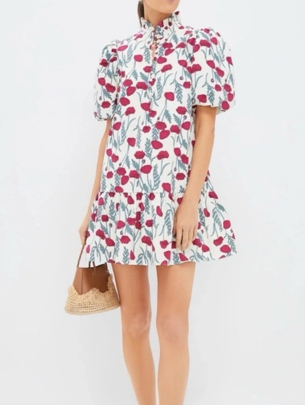 TUCKERNUCK HYACINTH HOUSE Red Amaryllis Mimsy Mini Dress Sz Small Floral